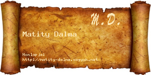 Matity Dalma névjegykártya